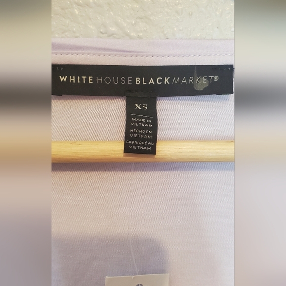 💚5/$25 NWT WHBM Lavender Purple Floral Everyday Dolman Sleeve Tee Top V Neck XS - Picture 9 of 9